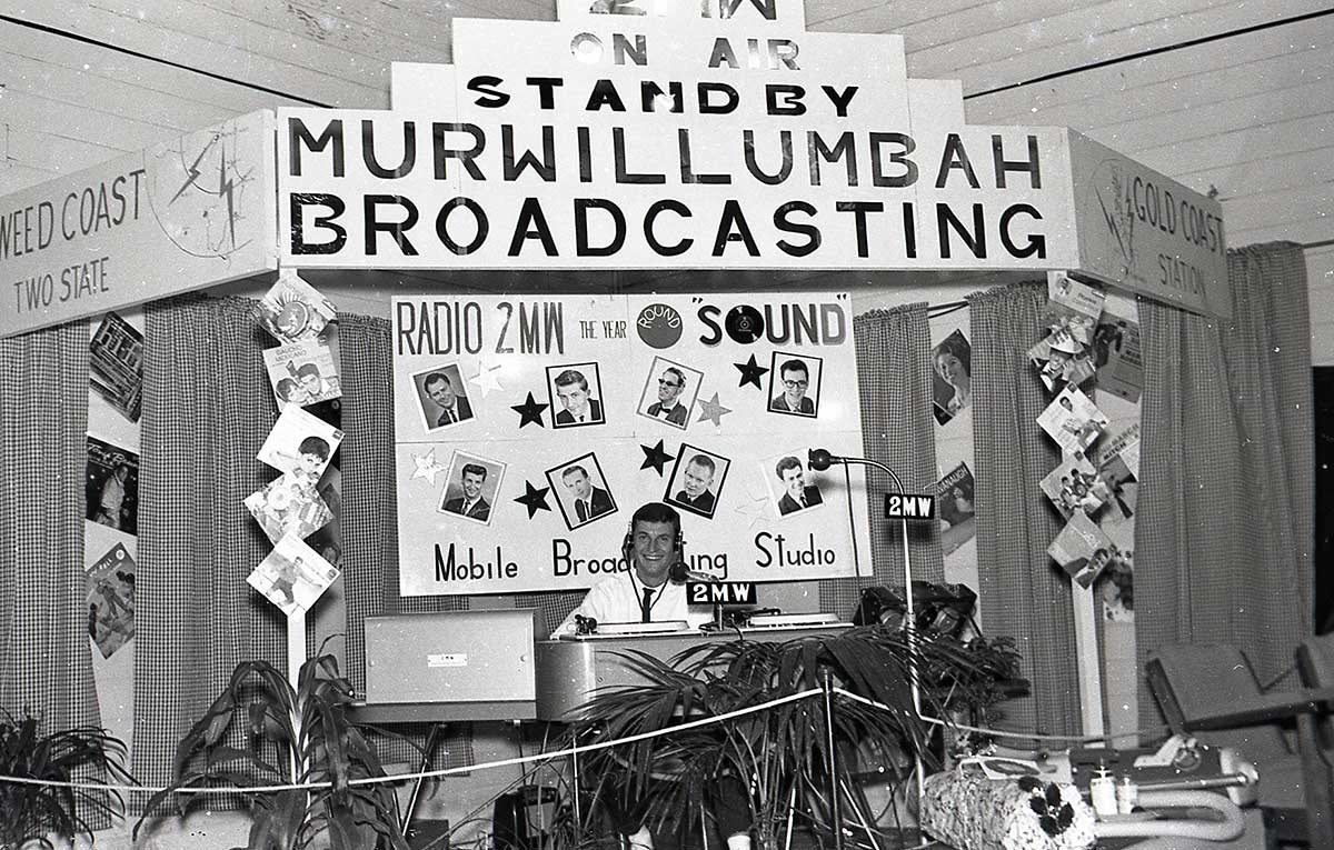 2MW broadcasting at the Junior Chamber of Commerce Trade Fair, C.1965. Photographer George Anderson
