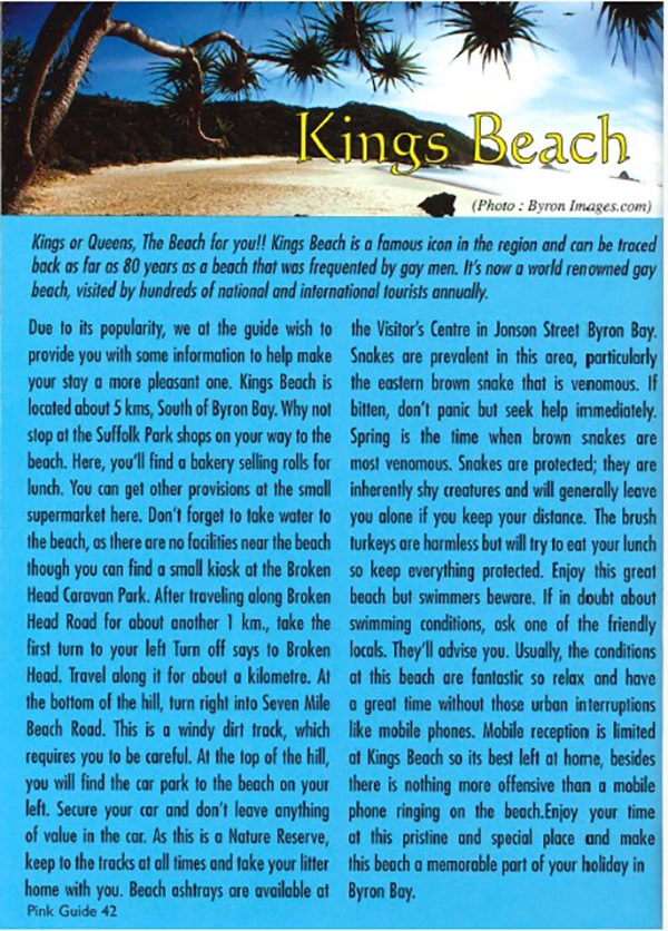 Kings Beach, Pink Guide Byron Bay and Tropical NSW, 2005 (2nd ed)
